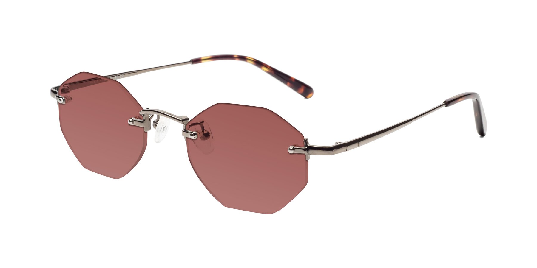 Angle of Ayele in Gunmetal with Garnet Tinted Lenses