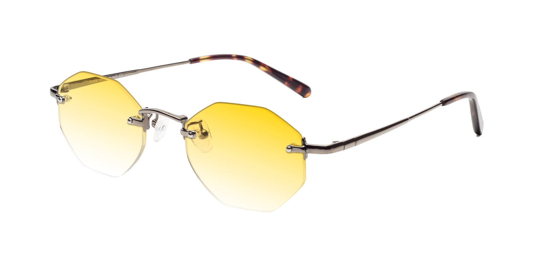 Angle of Ayele in Gunmetal with Yellow Gradient Lenses