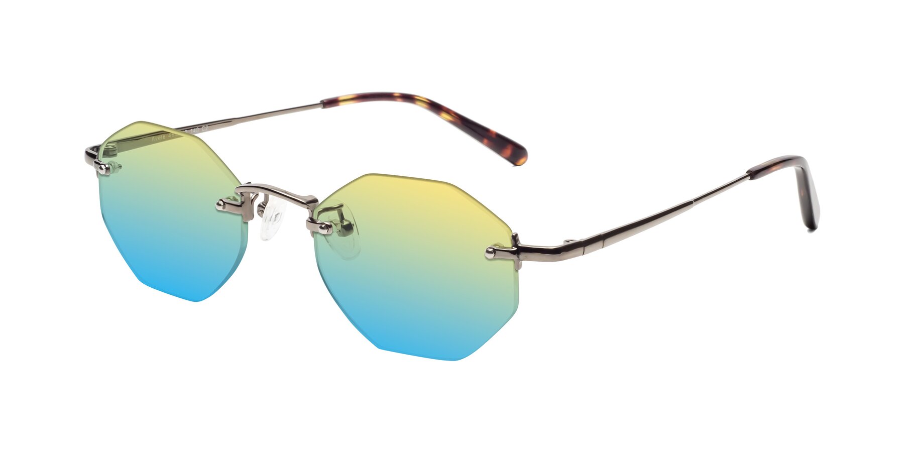 Angle of Ayele in Gunmetal with Yellow / Blue Gradient Lenses