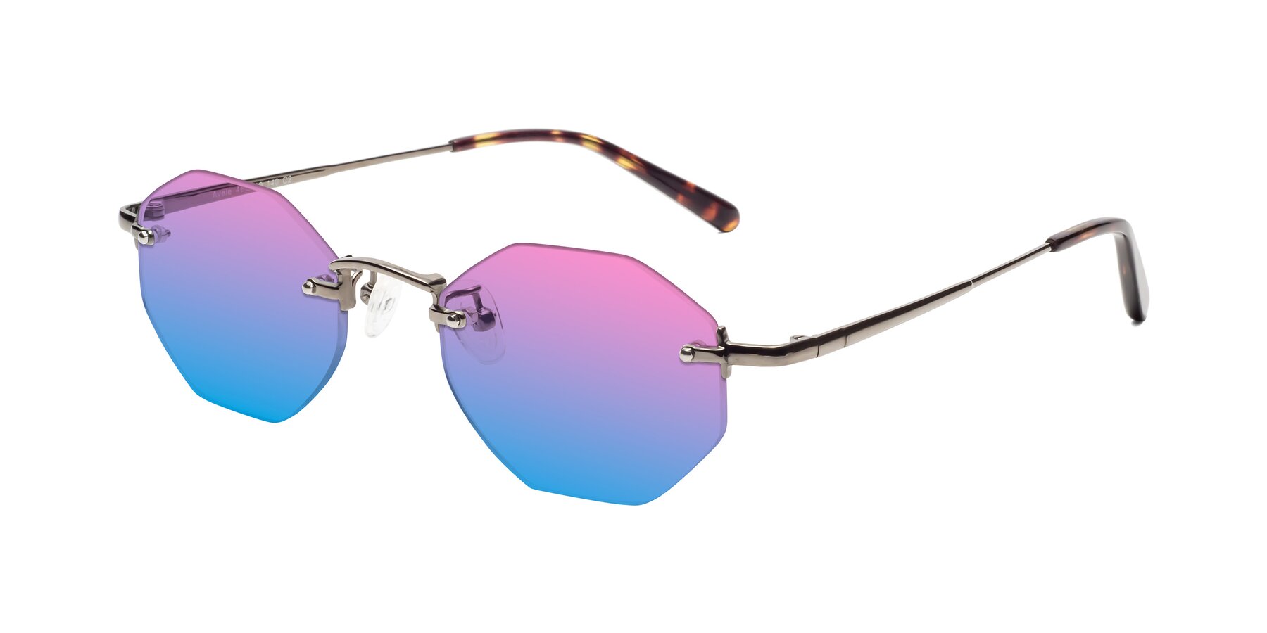 Angle of Ayele in Gunmetal with Pink / Blue Gradient Lenses