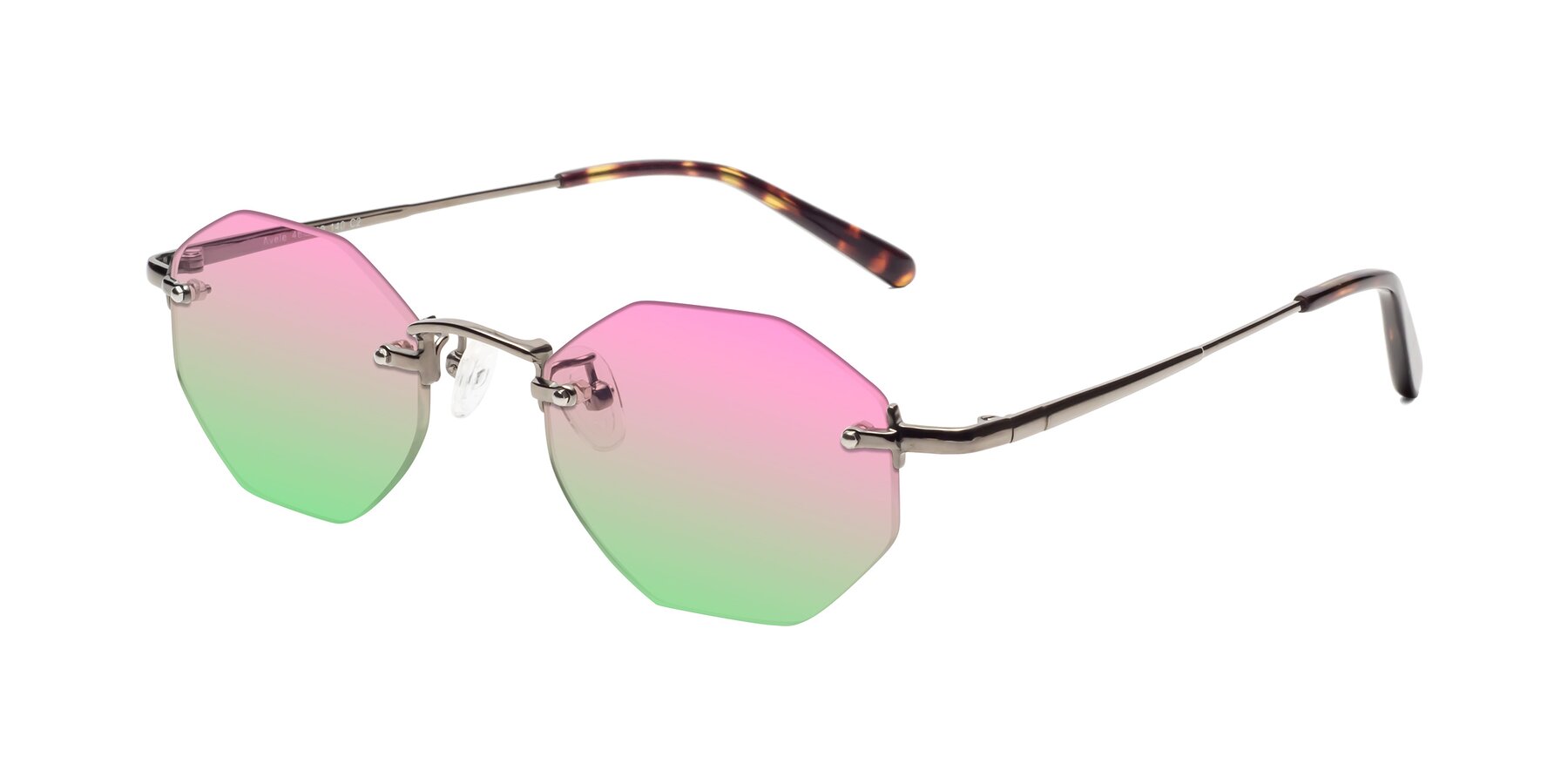 Angle of Ayele in Gunmetal with Pink / Green Gradient Lenses