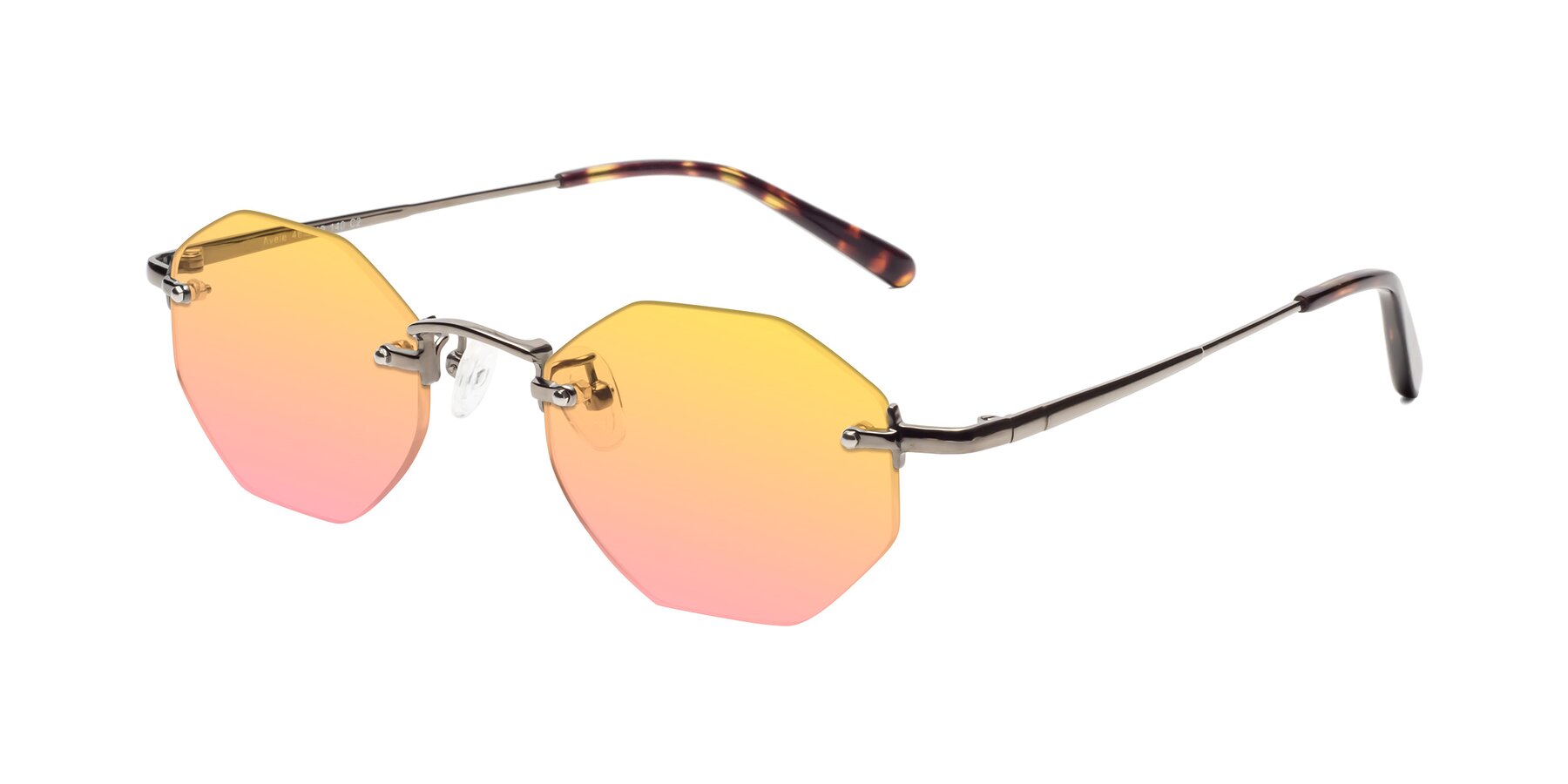 Angle of Ayele in Gunmetal with Yellow / Pink Gradient Lenses