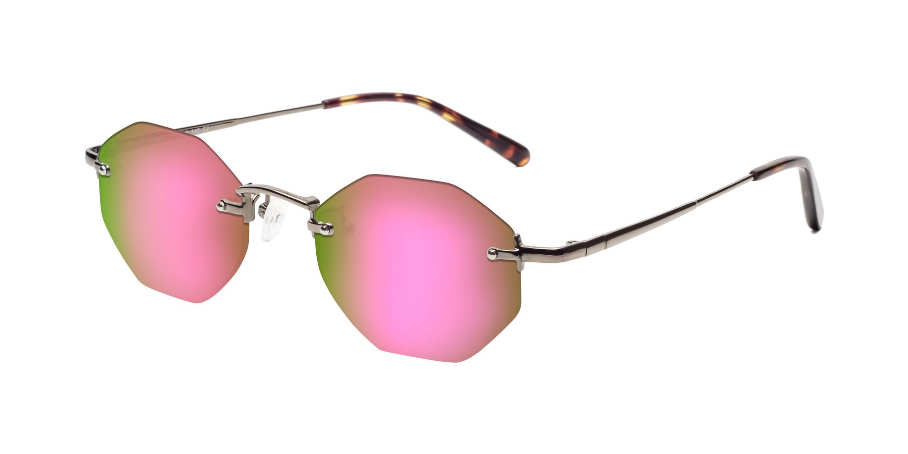 Angle of Ayele in Gunmetal with Pink Mirrored Lenses