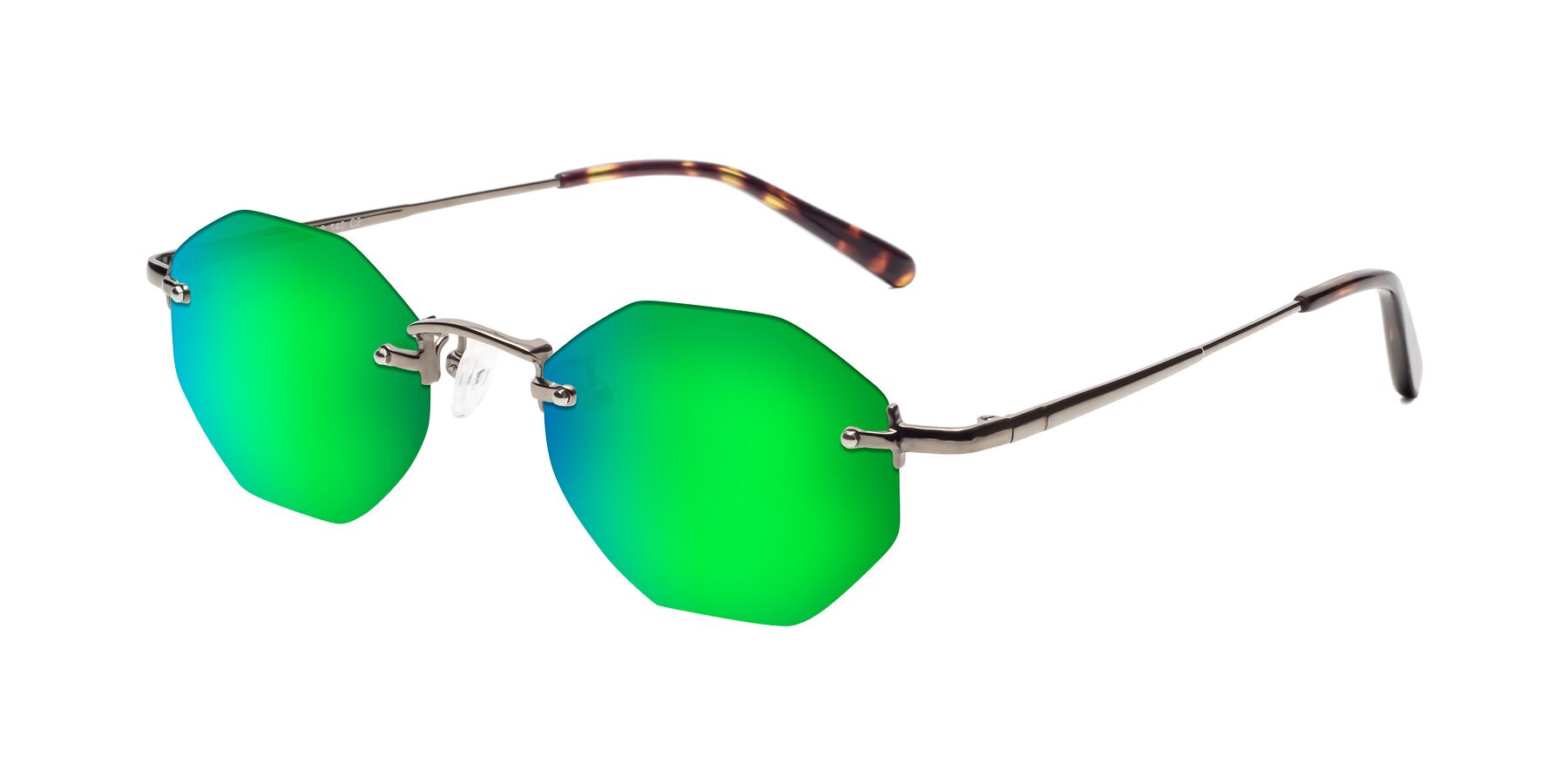 Angle of Ayele in Gunmetal with Green Mirrored Lenses