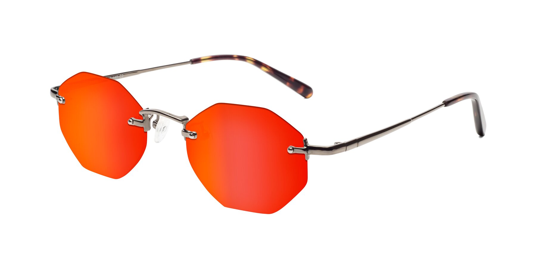 Angle of Ayele in Gunmetal with Red Gold Mirrored Lenses