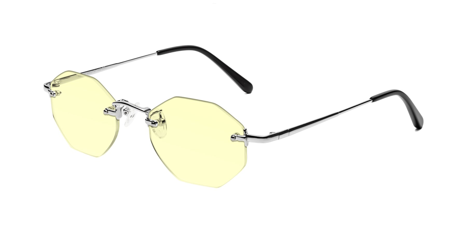 Angle of Ayele in Silver with Light Yellow Tinted Lenses