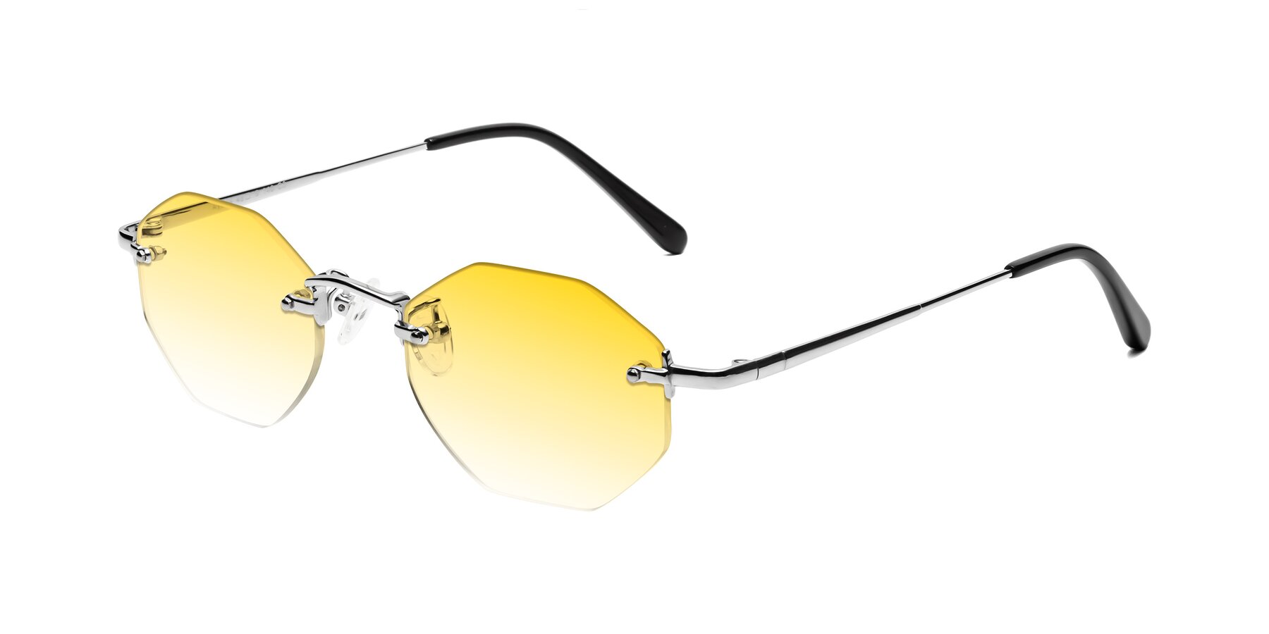 Angle of Ayele in Silver with Yellow Gradient Lenses