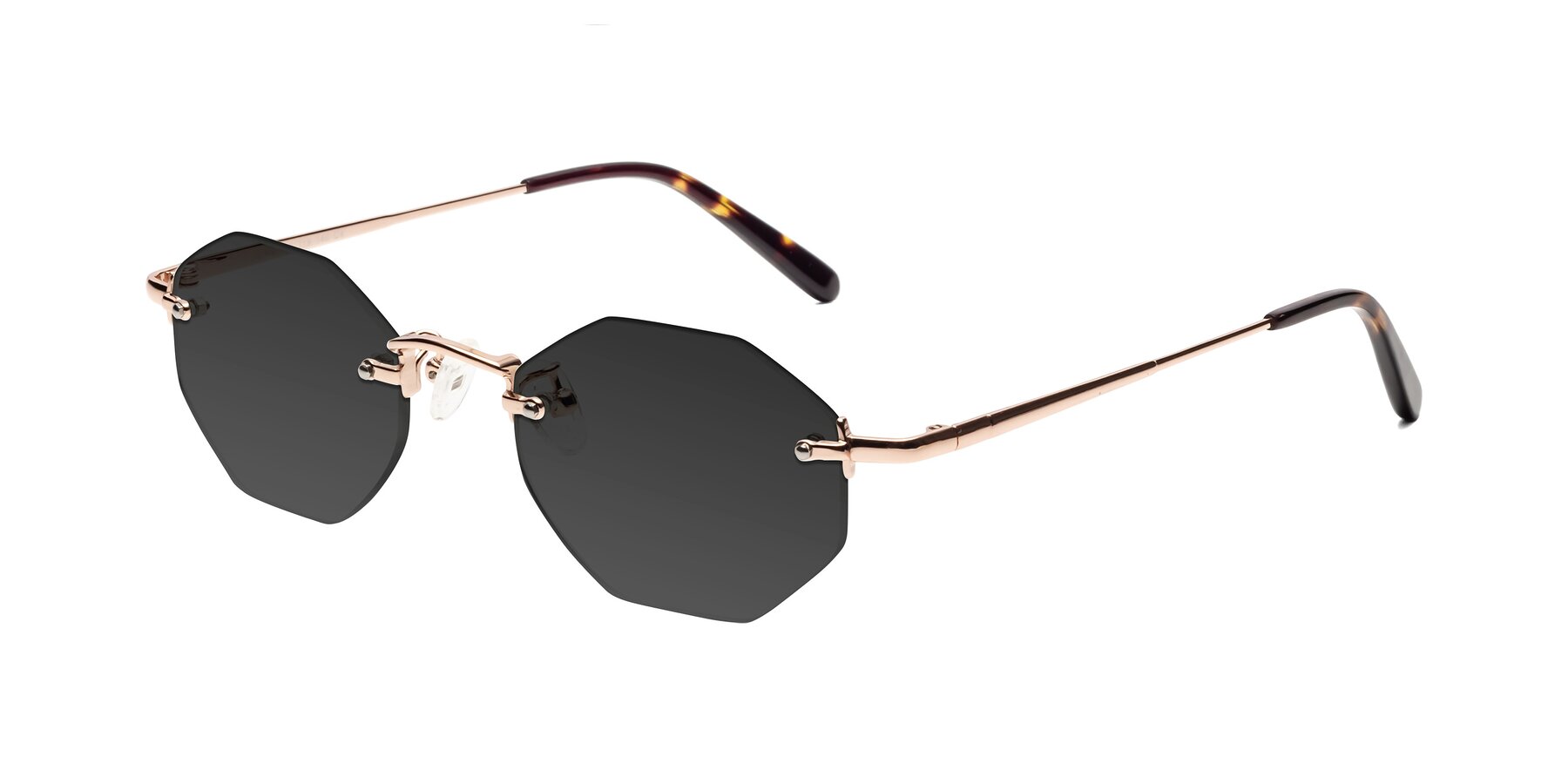 Angle of Ayele in Rose Gold with Gray Tinted Lenses