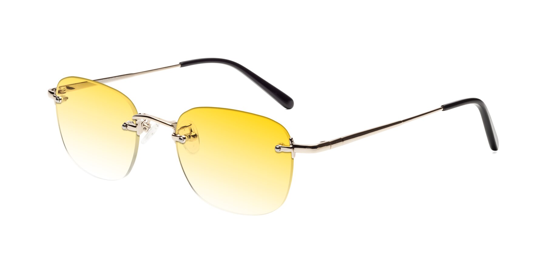 Angle of Leslie in Light Gold with Yellow Gradient Lenses