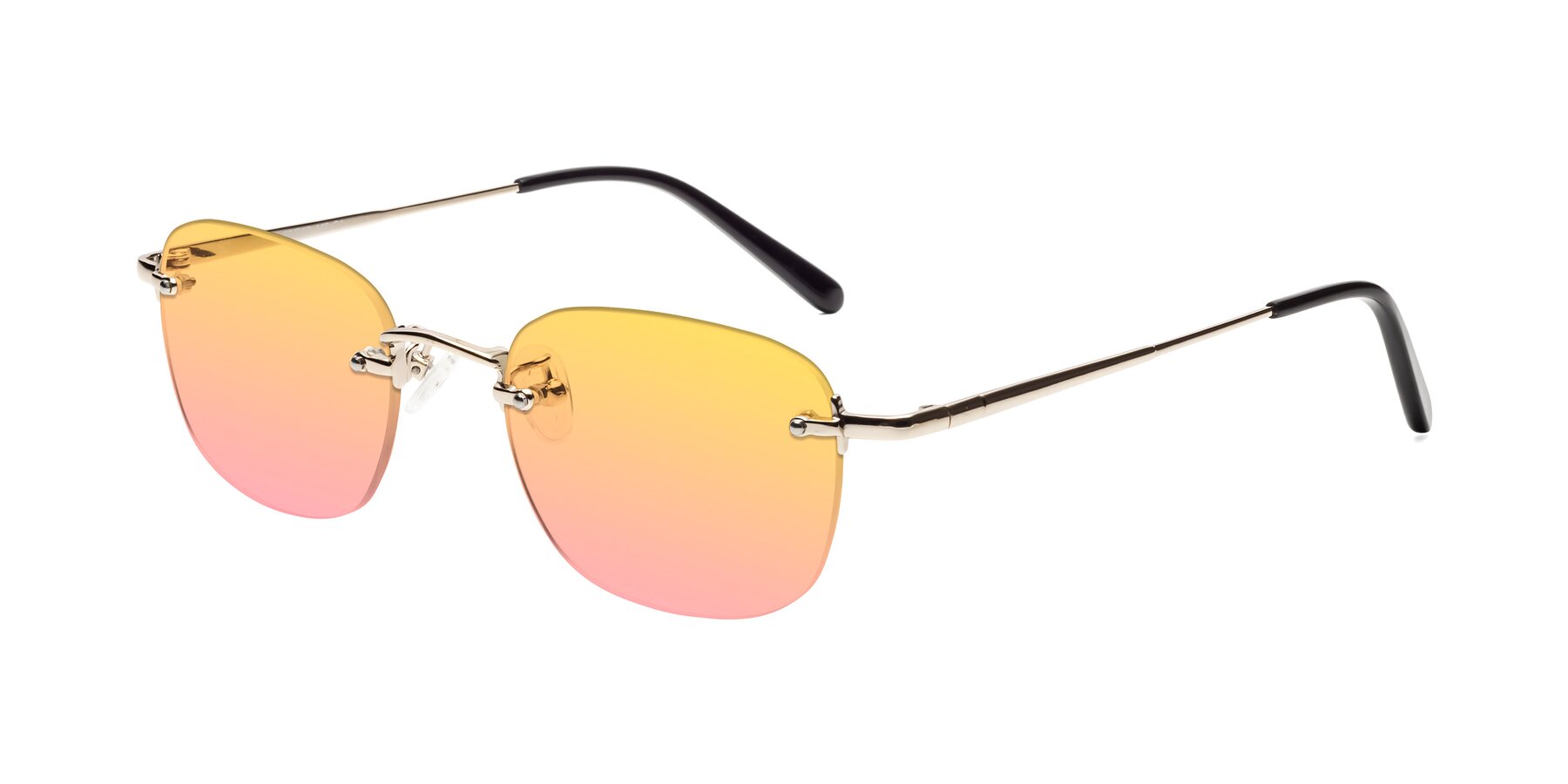 Angle of Leslie in Gold with Yellow / Pink Gradient Lenses