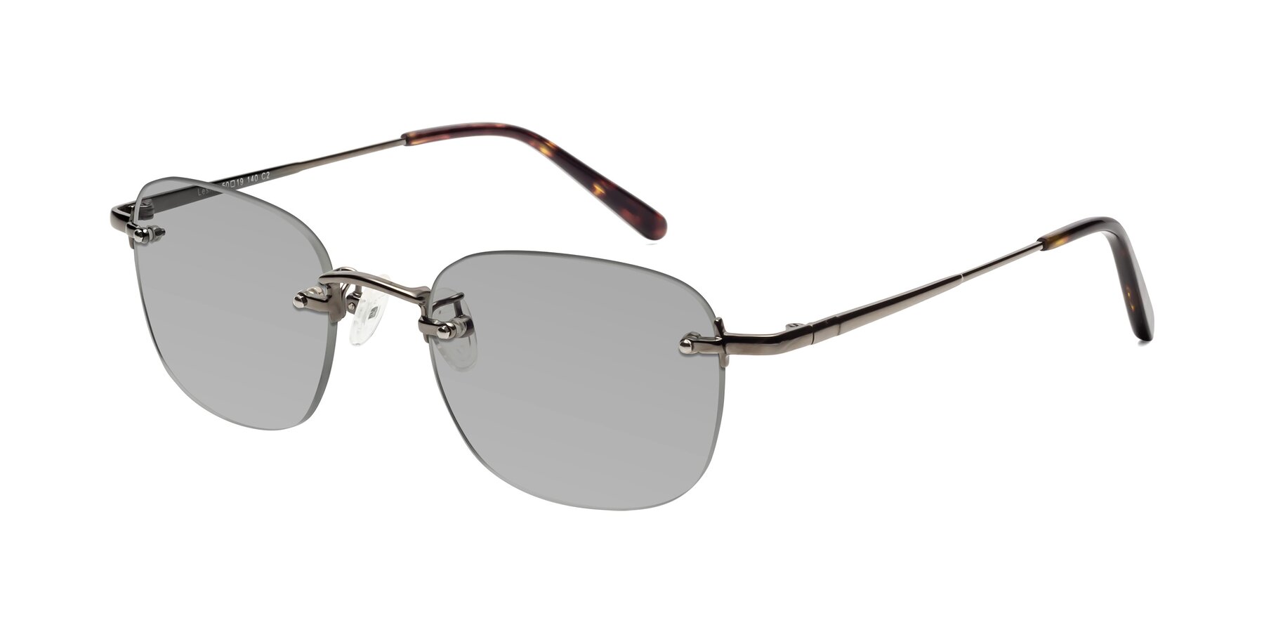 Angle of Leslie in Gunmetal with Light Gray Tinted Lenses