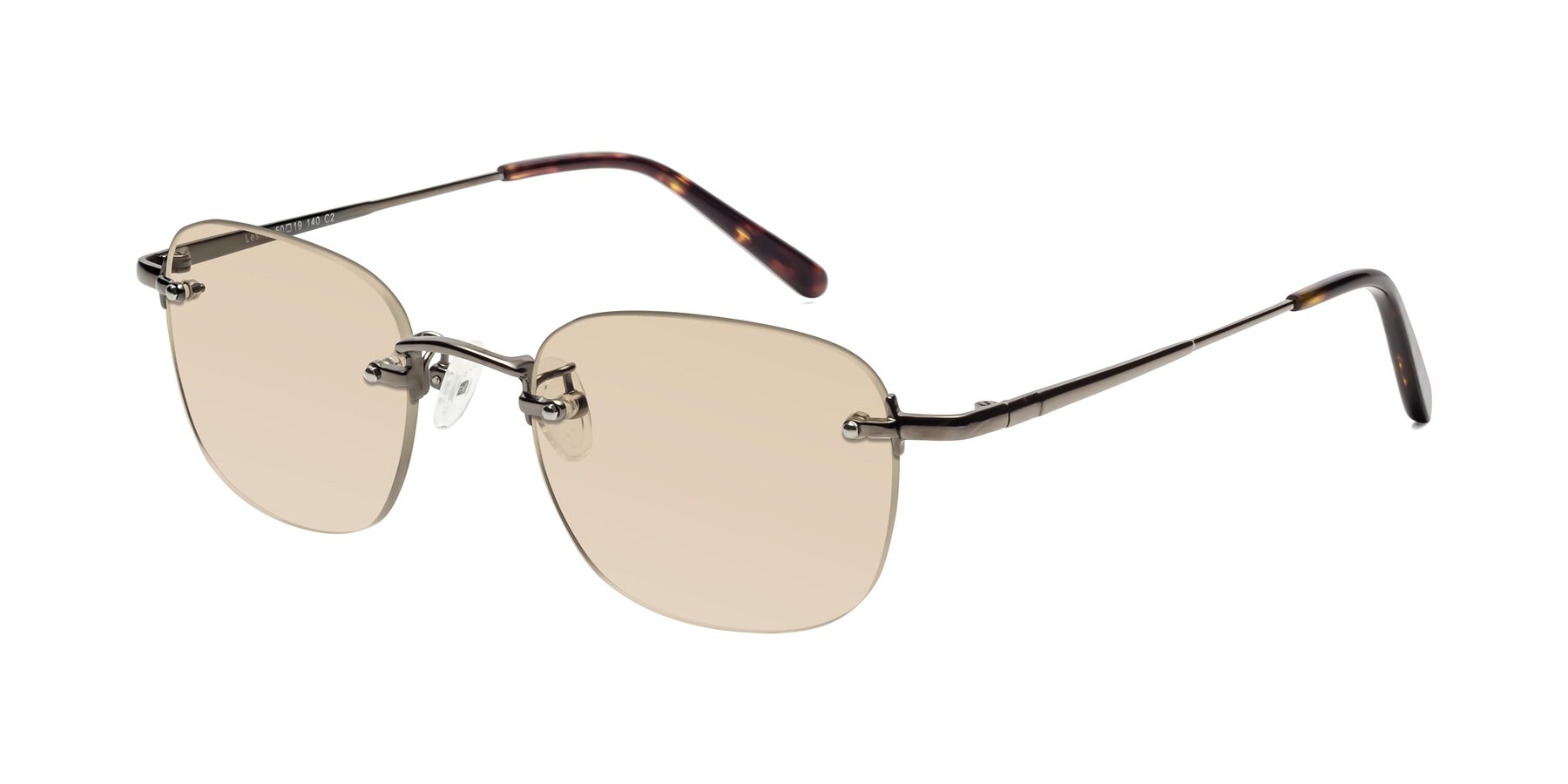 Angle of Leslie in Gunmetal with Light Brown Tinted Lenses