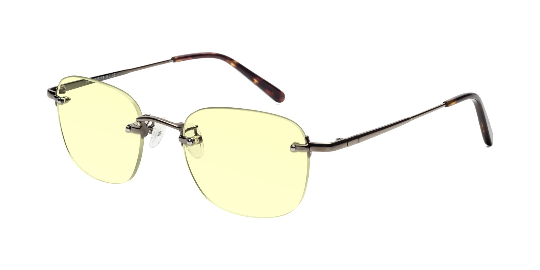 Angle of Leslie in Gunmetal with Light Yellow Tinted Lenses
