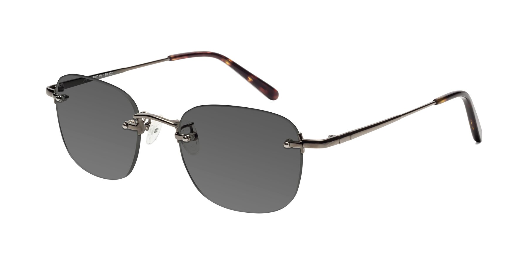 Angle of Leslie in Gunmetal with Medium Gray Tinted Lenses