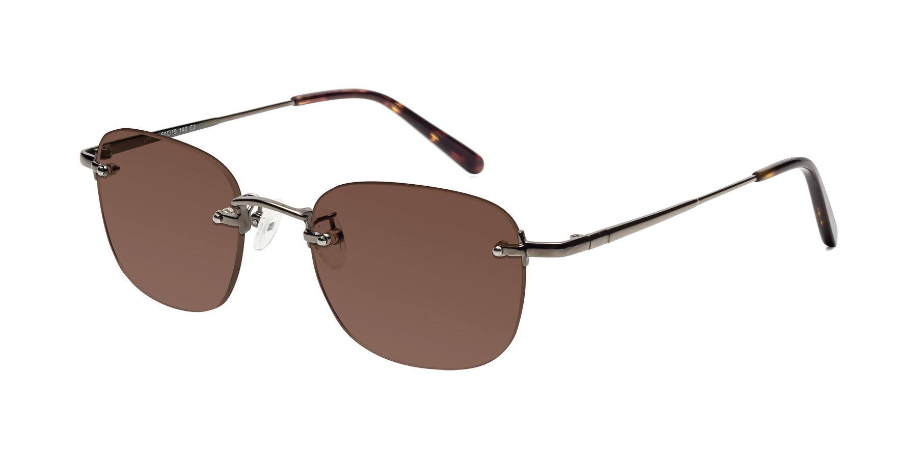 Angle of Leslie in Gunmetal with Brown Tinted Lenses