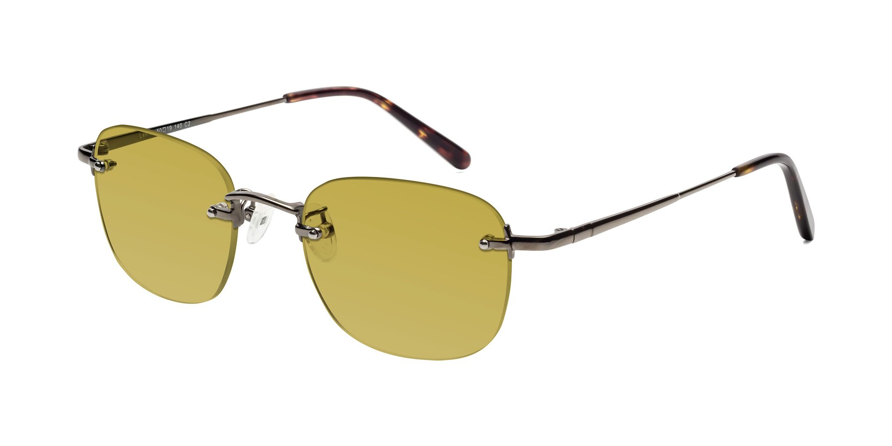Angle of Leslie in Gunmetal with Champagne Tinted Lenses