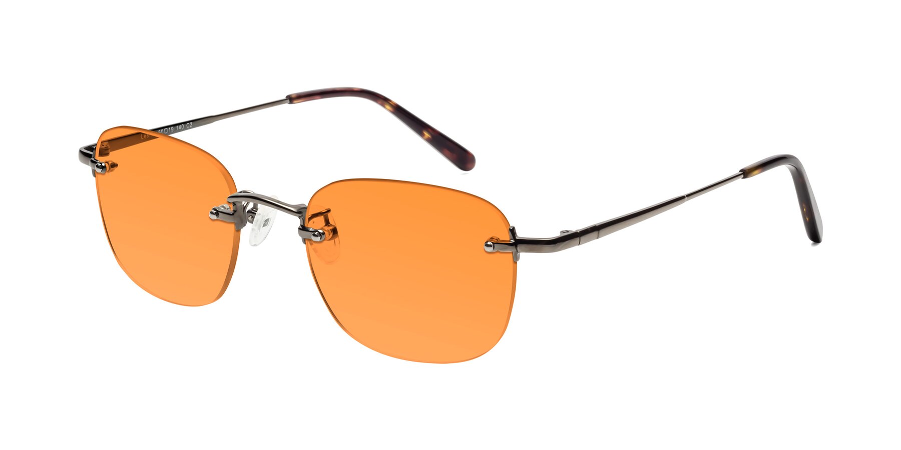 Angle of Leslie in Gunmetal with Orange Tinted Lenses