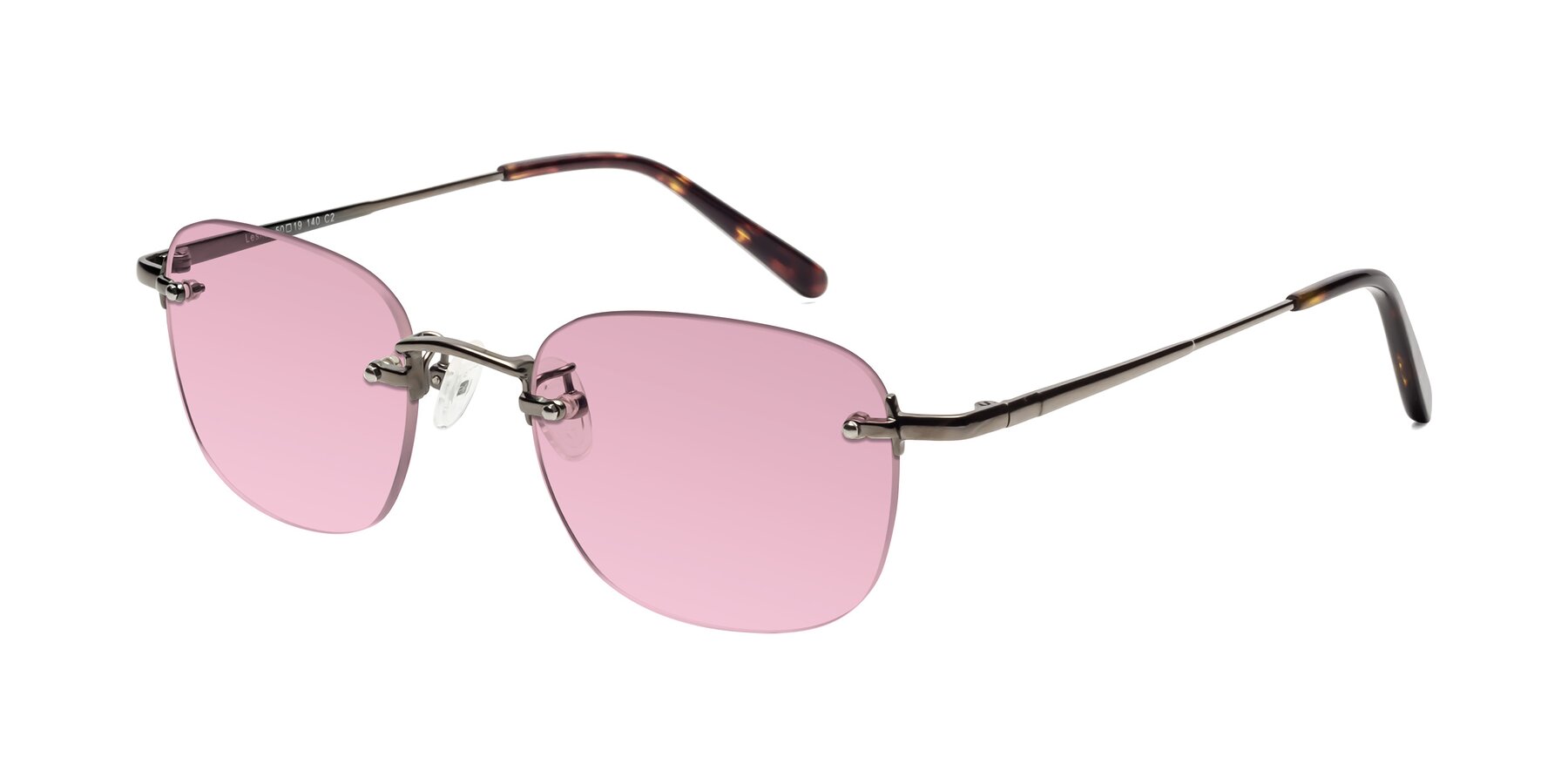 Angle of Leslie in Gunmetal with Light Wine Tinted Lenses