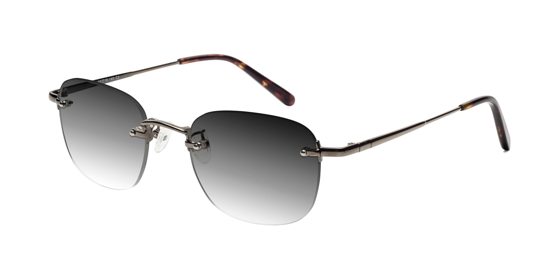 Angle of Leslie in Gunmetal with Gray Gradient Lenses