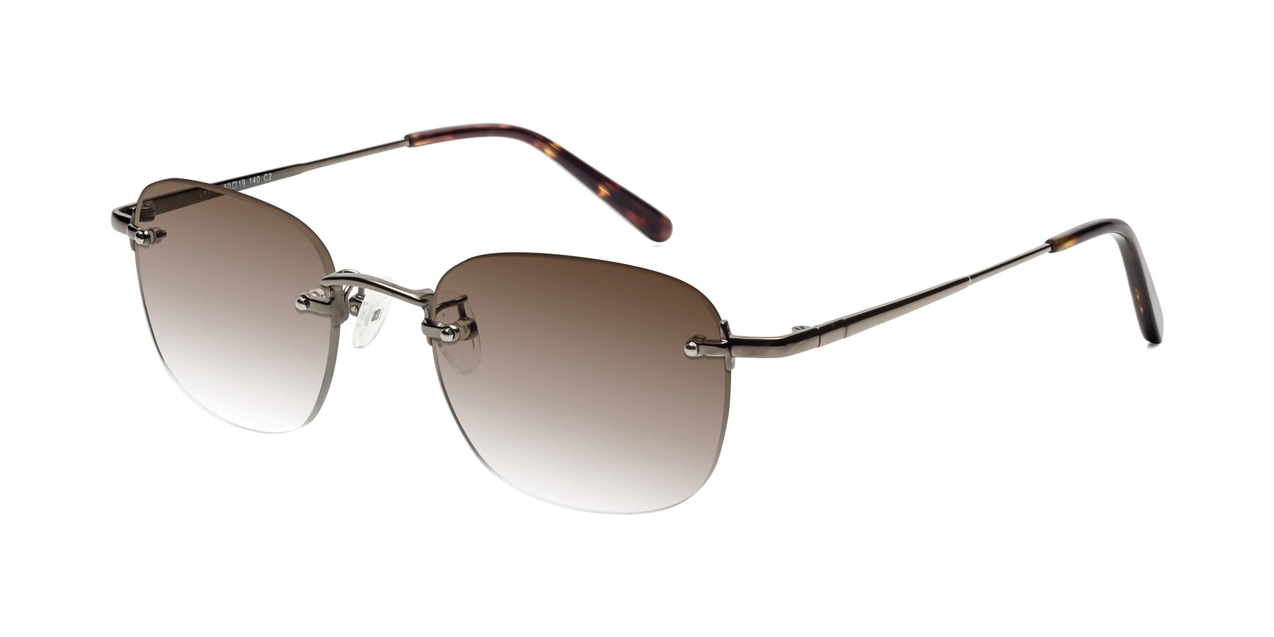 Angle of Leslie in Gunmetal with Brown Gradient Lenses