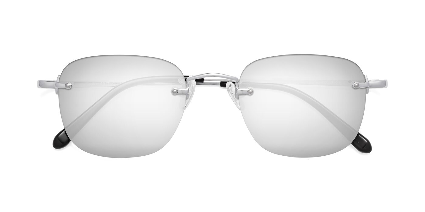 Leslie - Silver Flash Mirrored Sunglasses