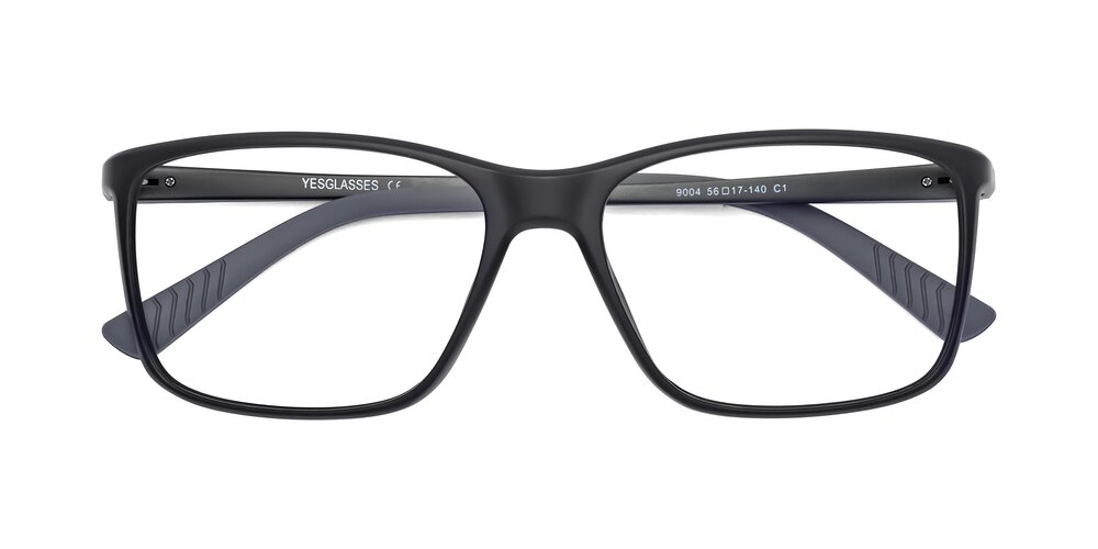 Matte Black Wine Wrap Around Tr90 Rectangle Blue Light Glasses Engineer