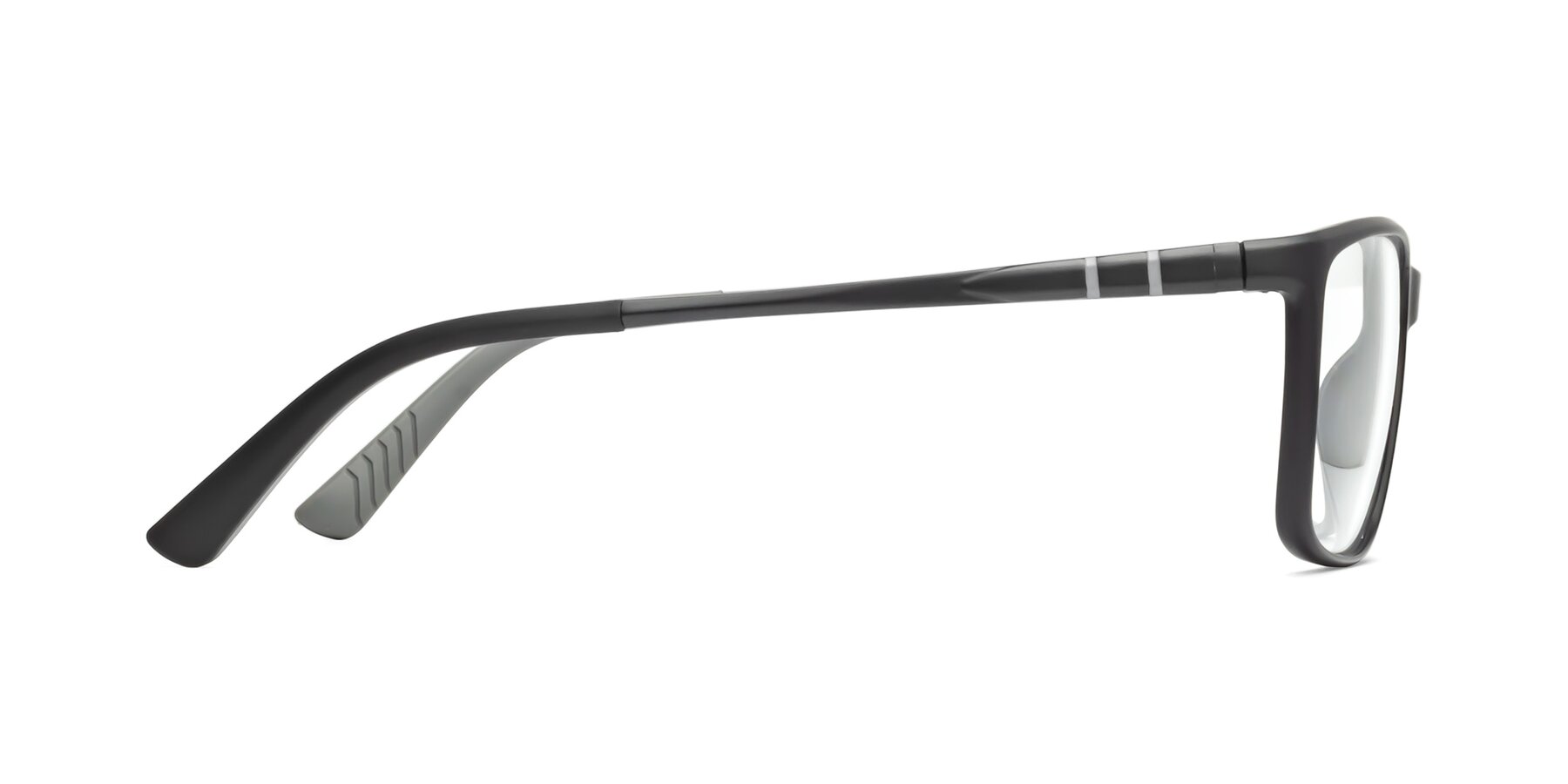 Side of 9004 in Matte Black with Clear Reading Eyeglass Lenses
