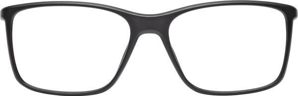 Matte Black Classic TR90 Rectangle Eyeglasses - Bill