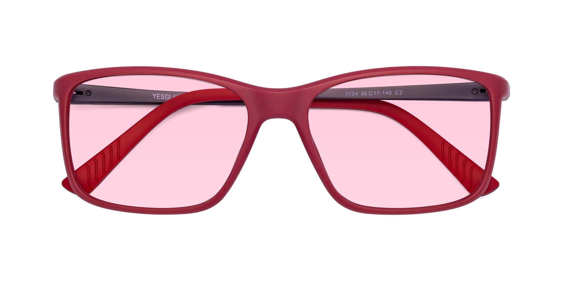 Folded Front of 9004 in Red with Light Pink Tinted Lenses
