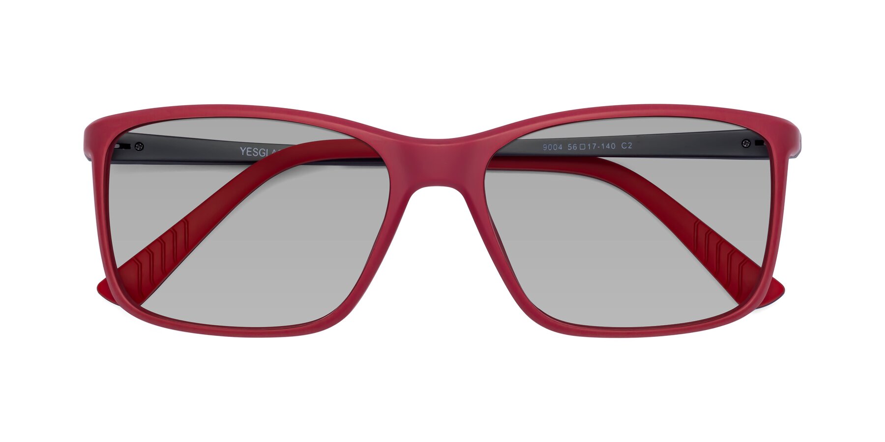 Folded Front of 9004 in Red with Light Gray Tinted Lenses