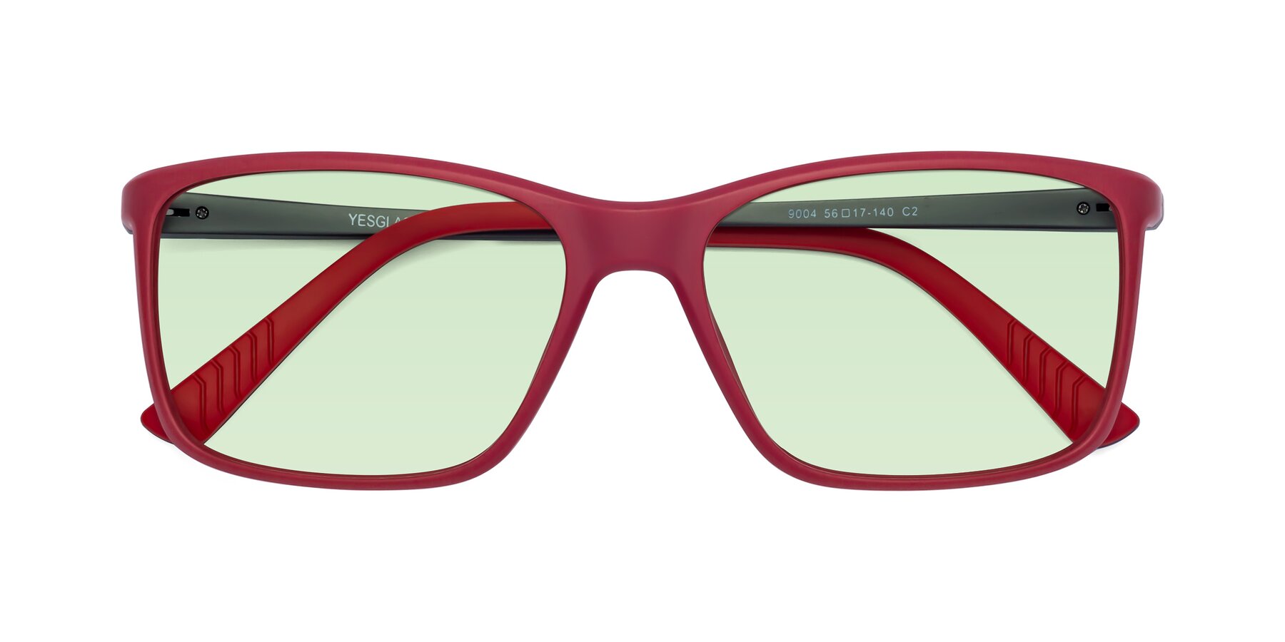 Folded Front of 9004 in Red with Light Green Tinted Lenses