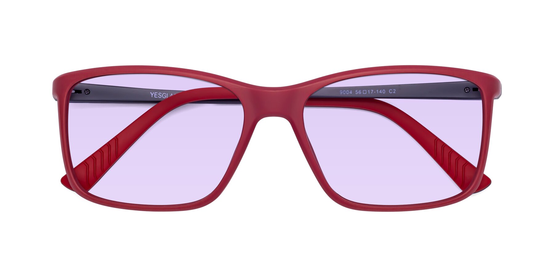 Folded Front of 9004 in Red with Light Purple Tinted Lenses