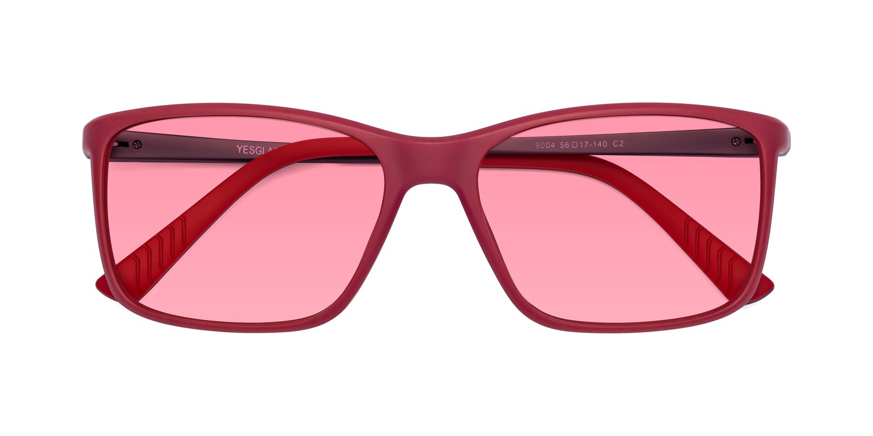 Folded Front of 9004 in Red with Pink Tinted Lenses