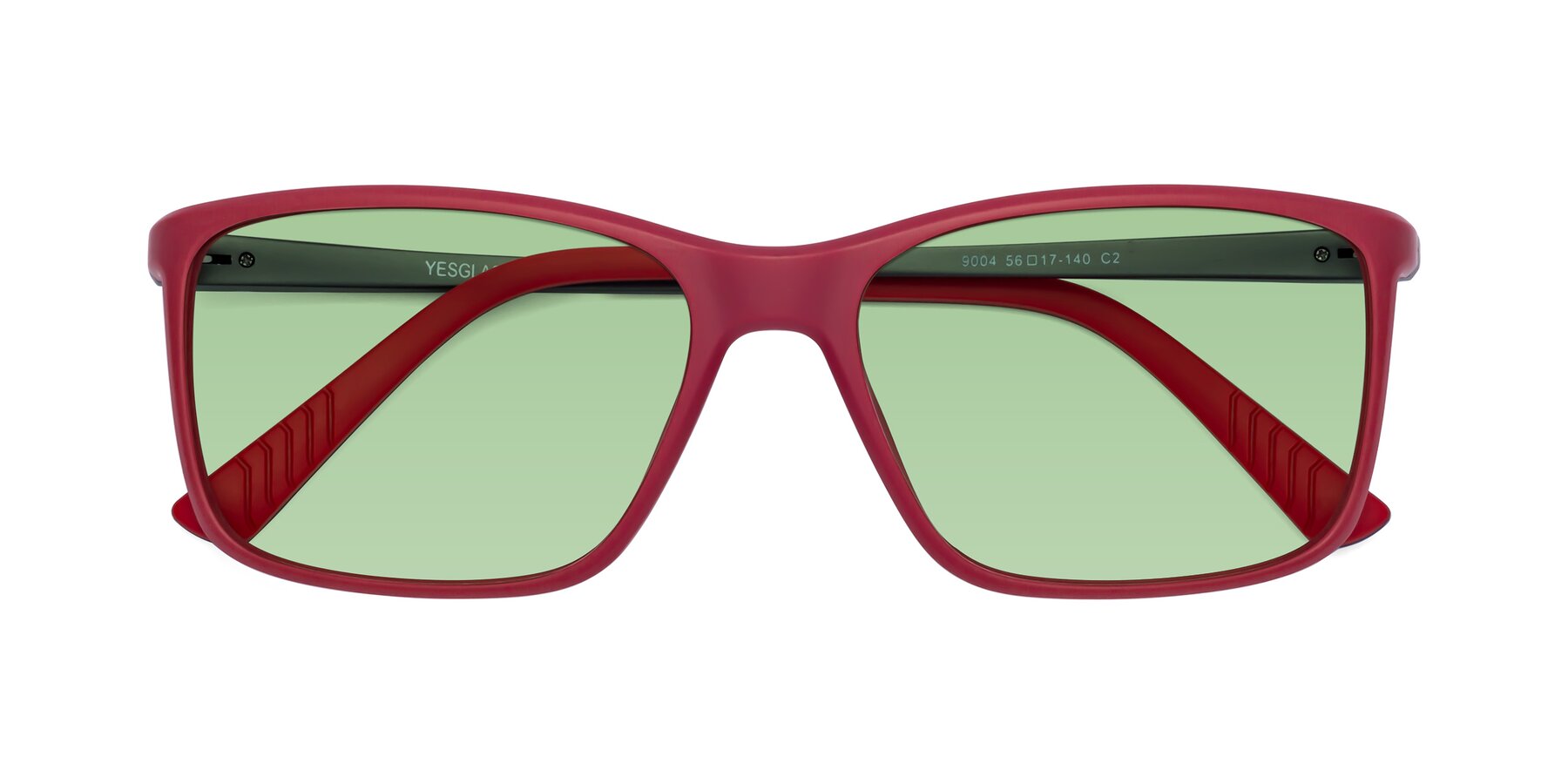 Folded Front of 9004 in Red with Medium Green Tinted Lenses