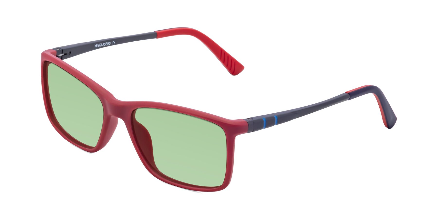 Angle of 9004 in Red with Medium Green Tinted Lenses