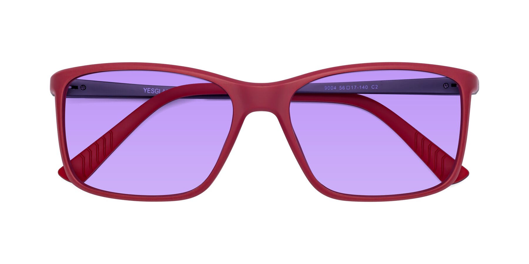 Folded Front of 9004 in Red with Medium Purple Tinted Lenses