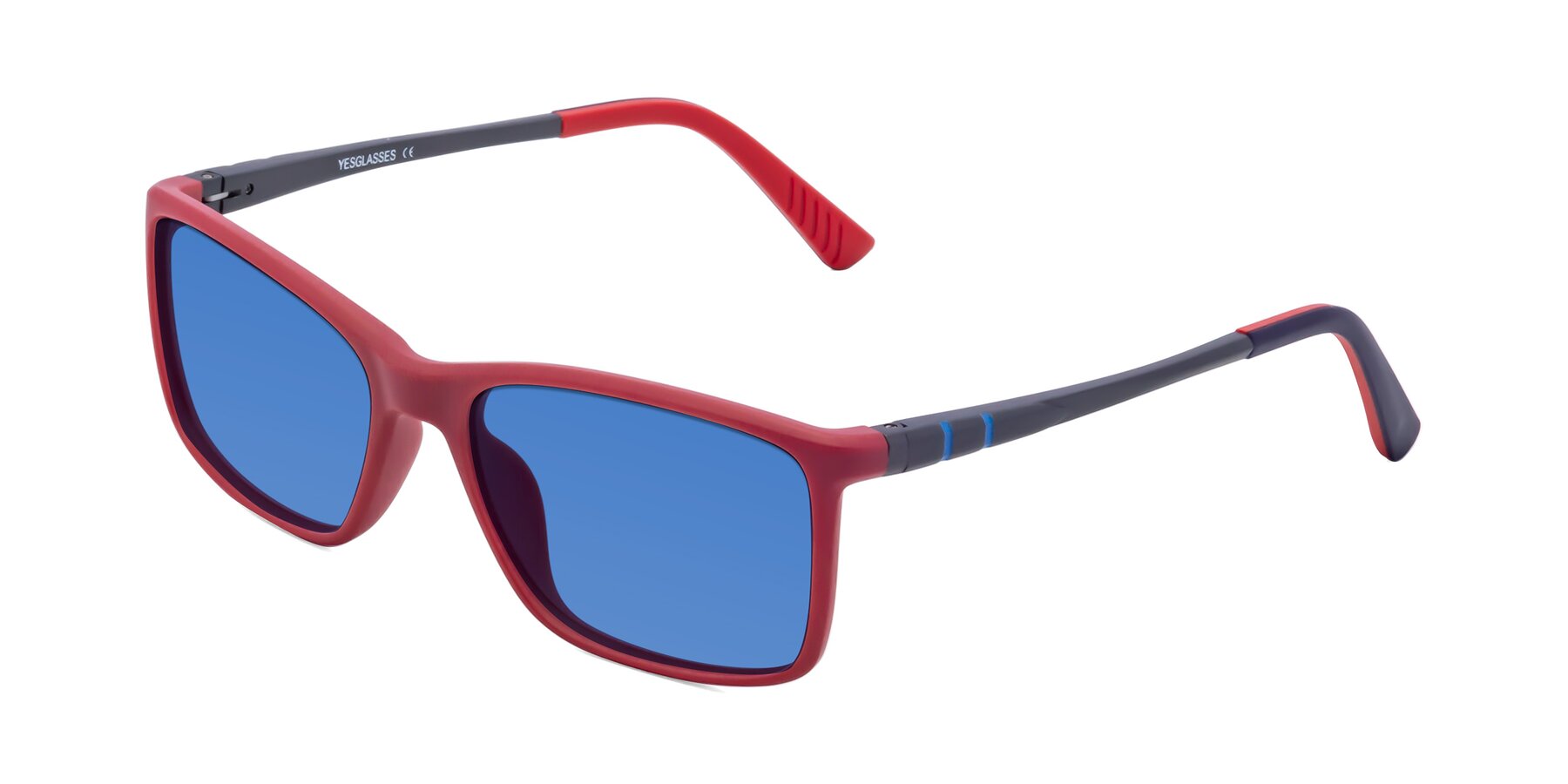 Angle of 9004 in Red with Blue Tinted Lenses