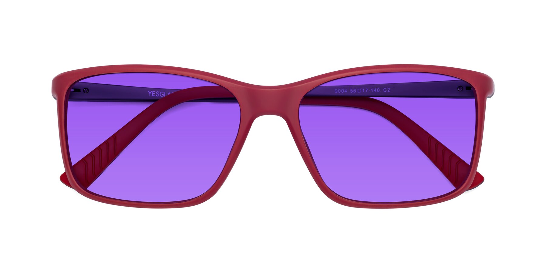 Folded Front of 9004 in Red with Purple Tinted Lenses