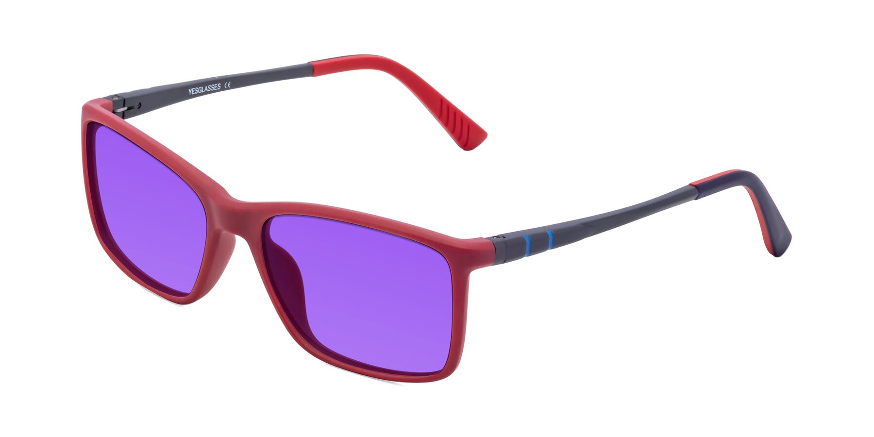 Angle of 9004 in Red with Purple Tinted Lenses