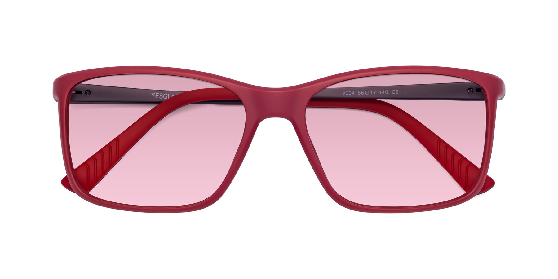 Folded Front of 9004 in Red with Light Wine Tinted Lenses