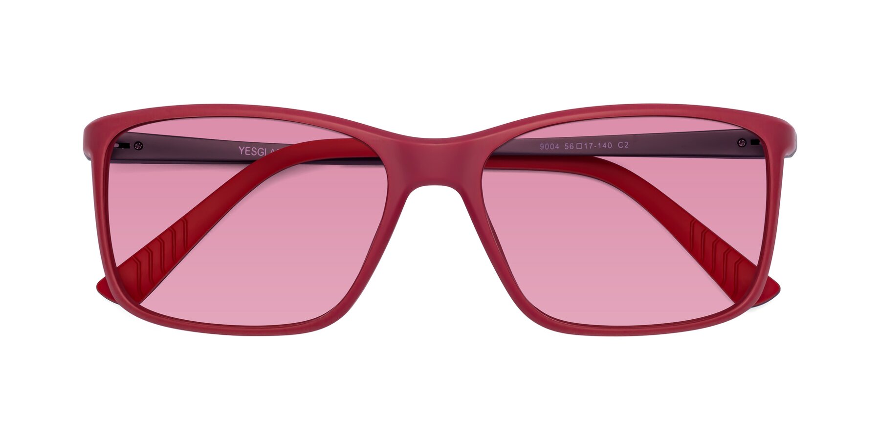 Folded Front of 9004 in Red with Medium Wine Tinted Lenses