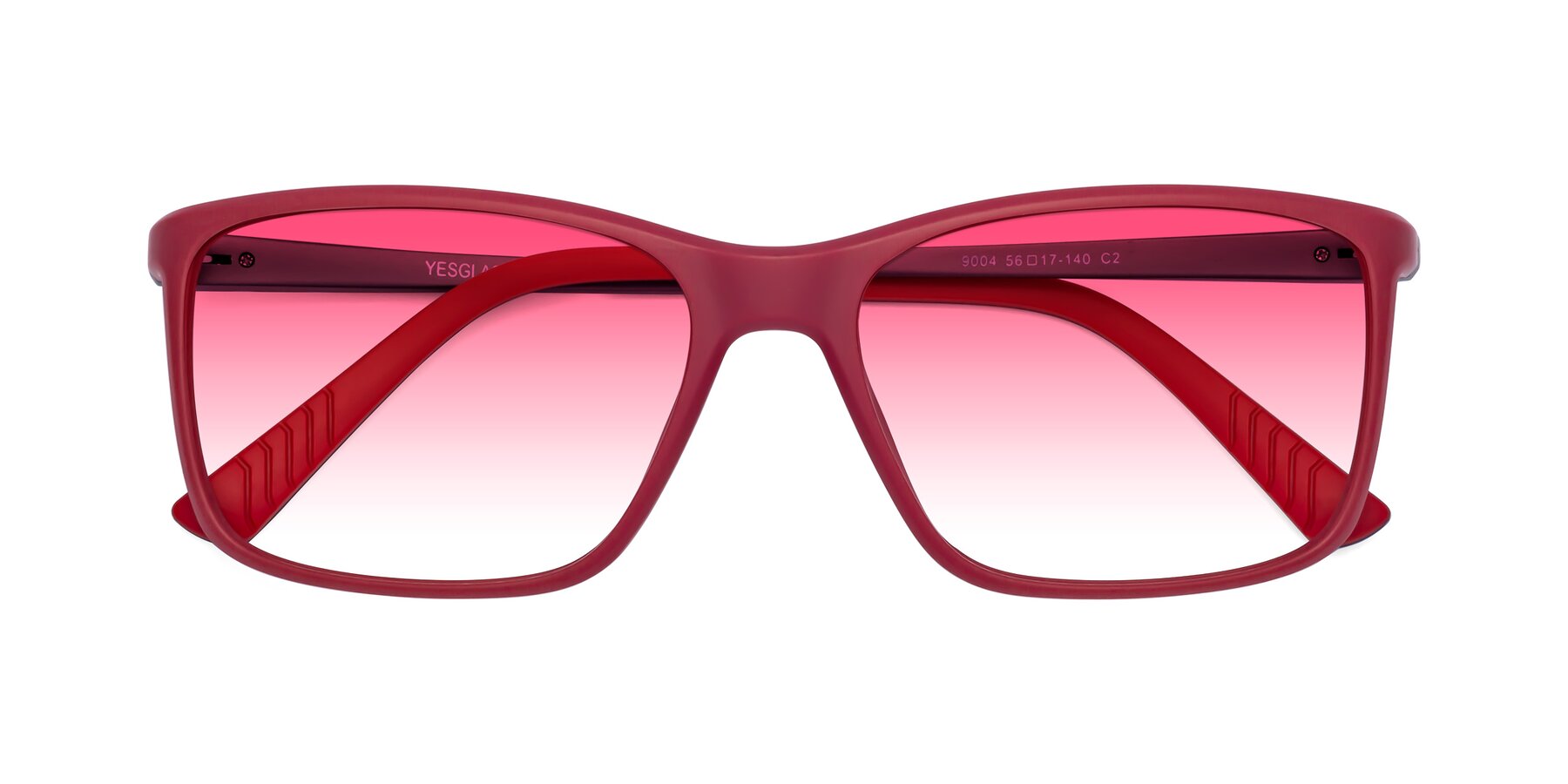 Folded Front of 9004 in Red with Pink Gradient Lenses