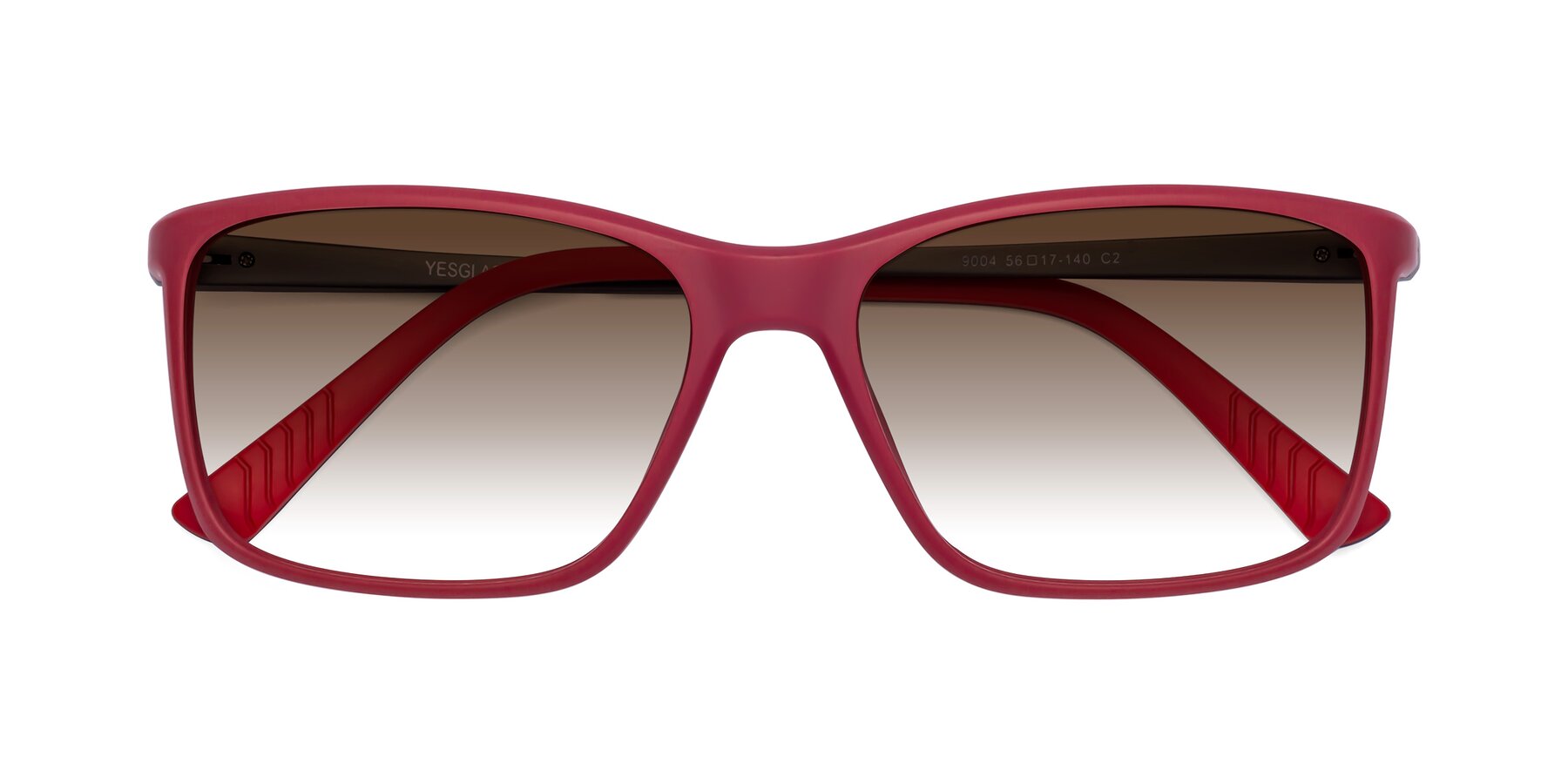 Folded Front of 9004 in Red with Brown Gradient Lenses