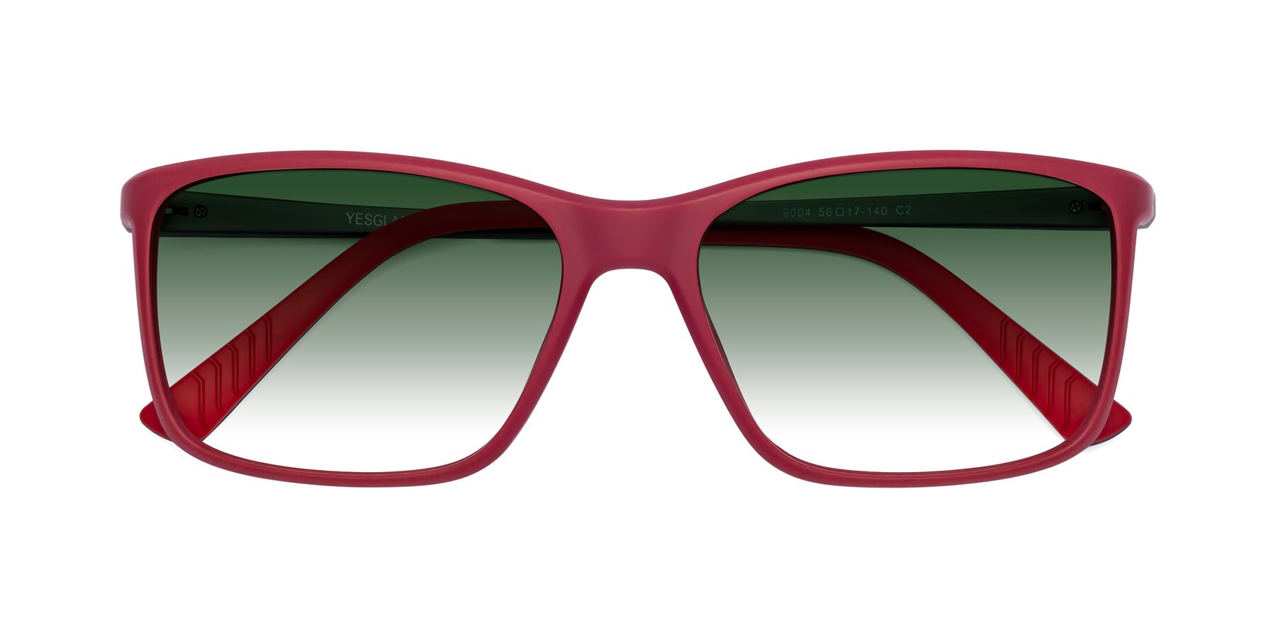 Folded Front of 9004 in Red with Green Gradient Lenses