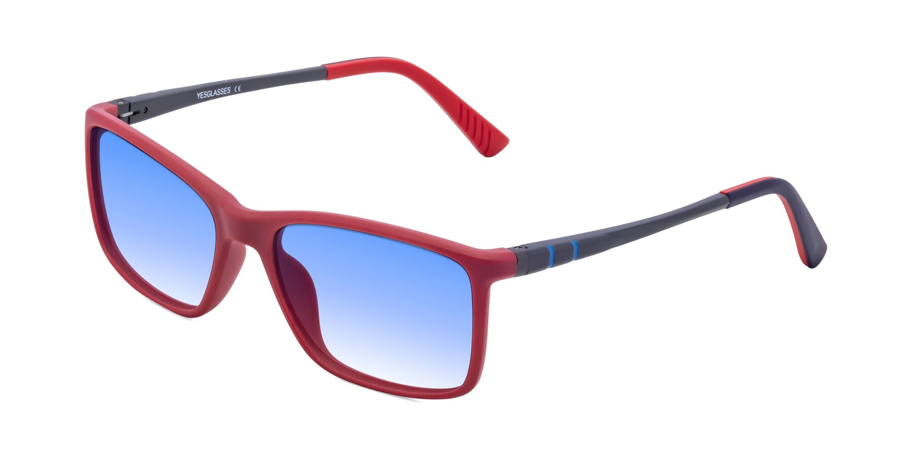 Angle of 9004 in Red with Blue Gradient Lenses