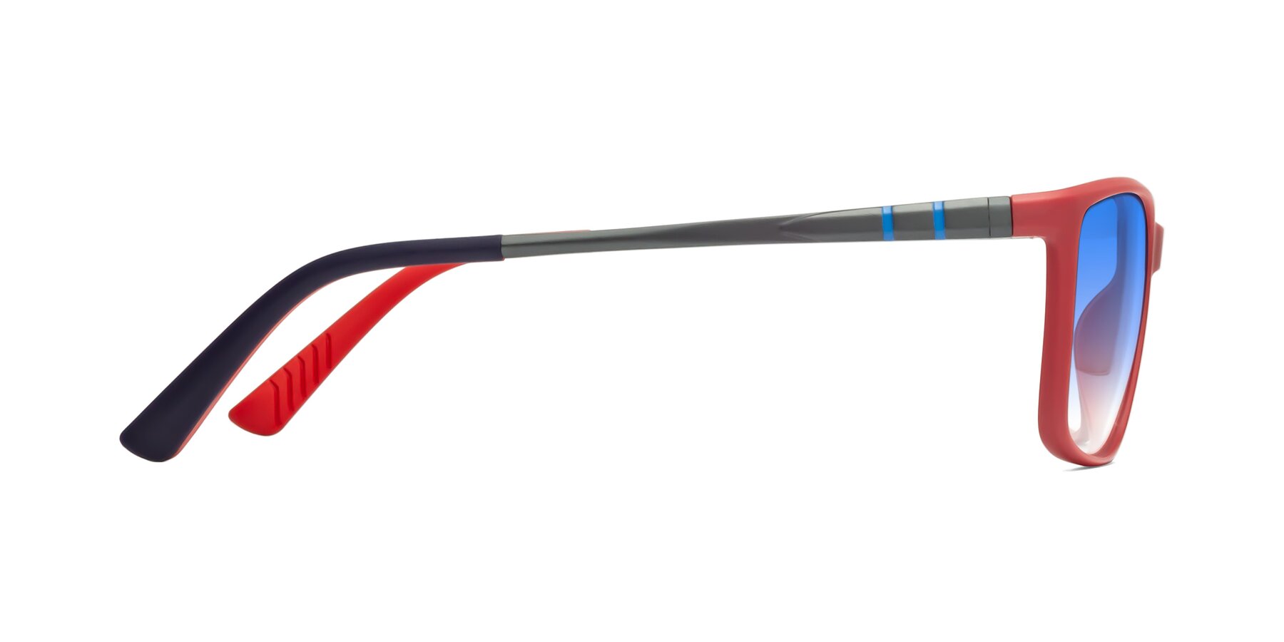 Side of 9004 in Red with Blue Gradient Lenses