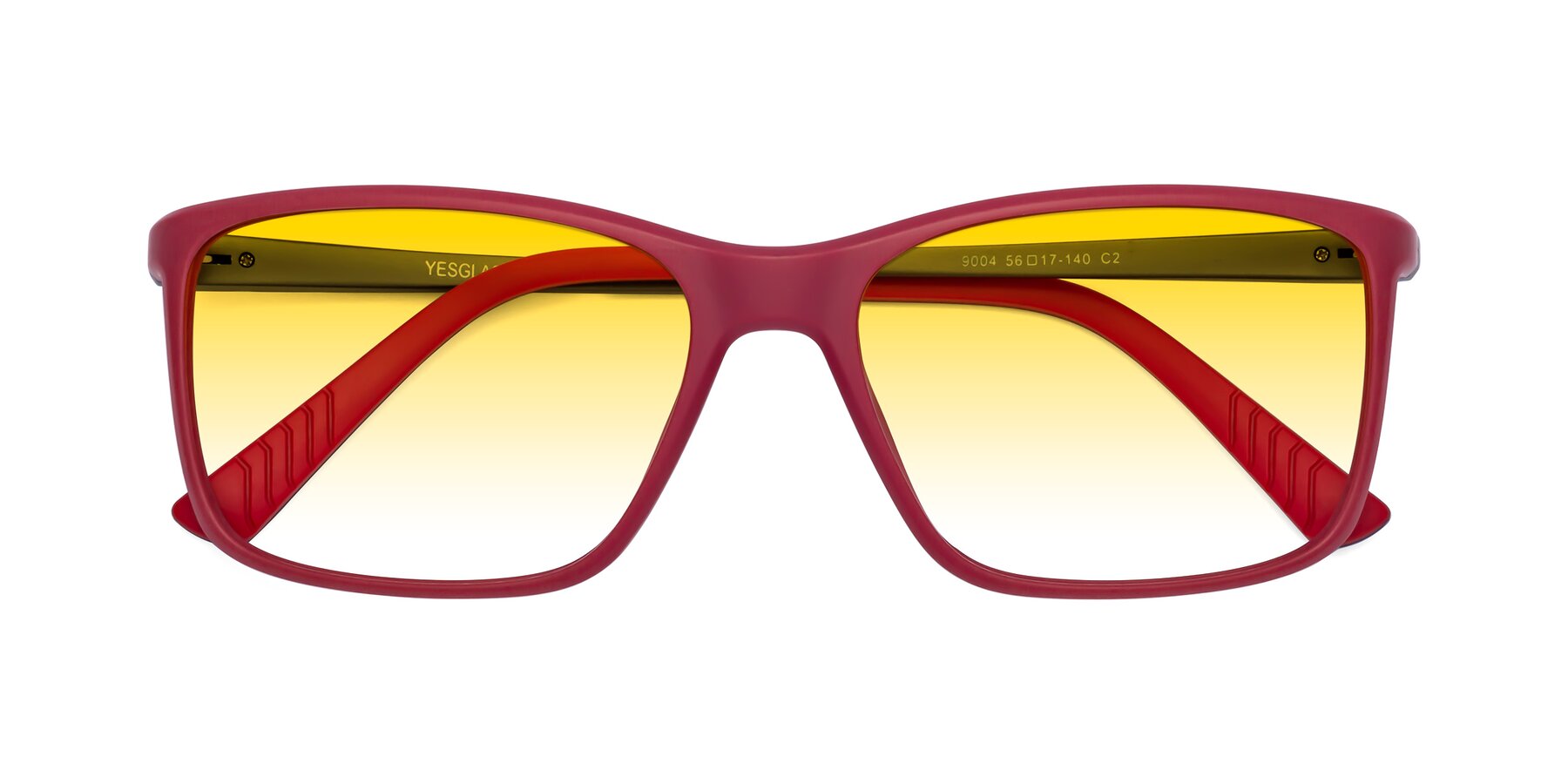 Folded Front of 9004 in Red with Yellow Gradient Lenses