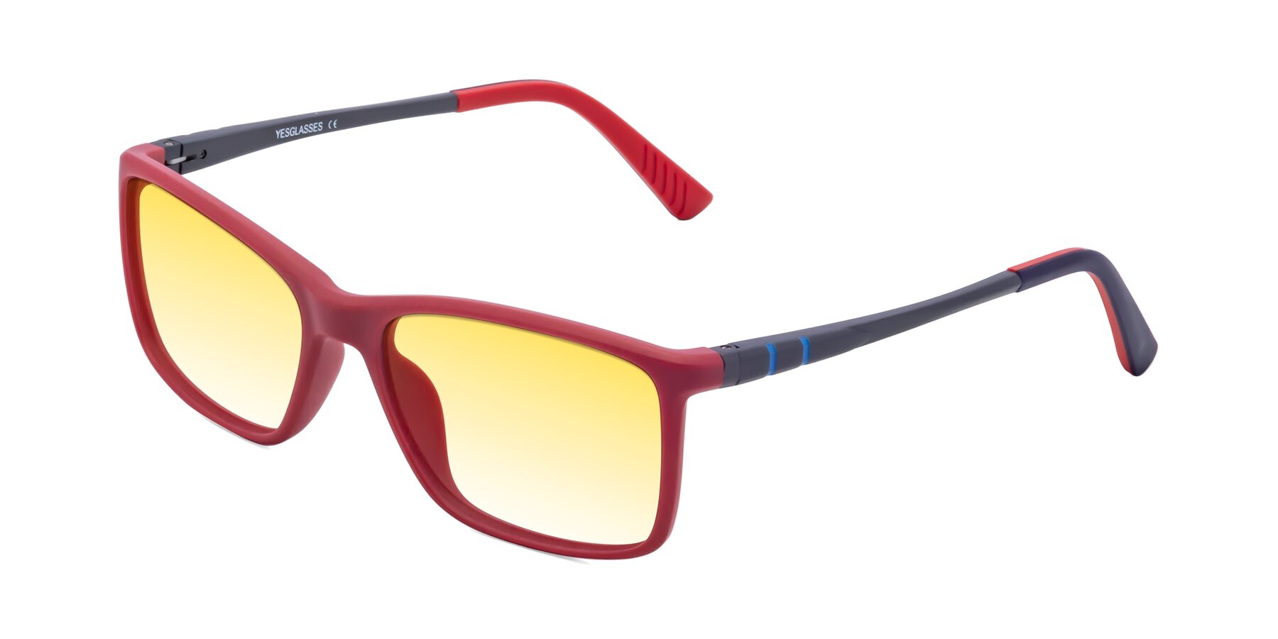 Angle of 9004 in Red with Yellow Gradient Lenses