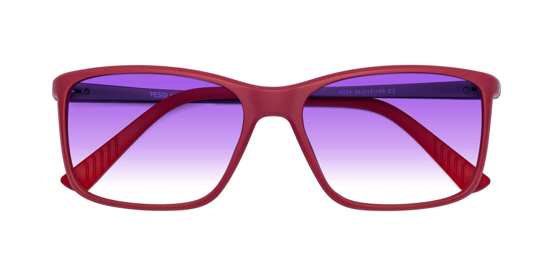 Folded Front of 9004 in Red with Purple Gradient Lenses