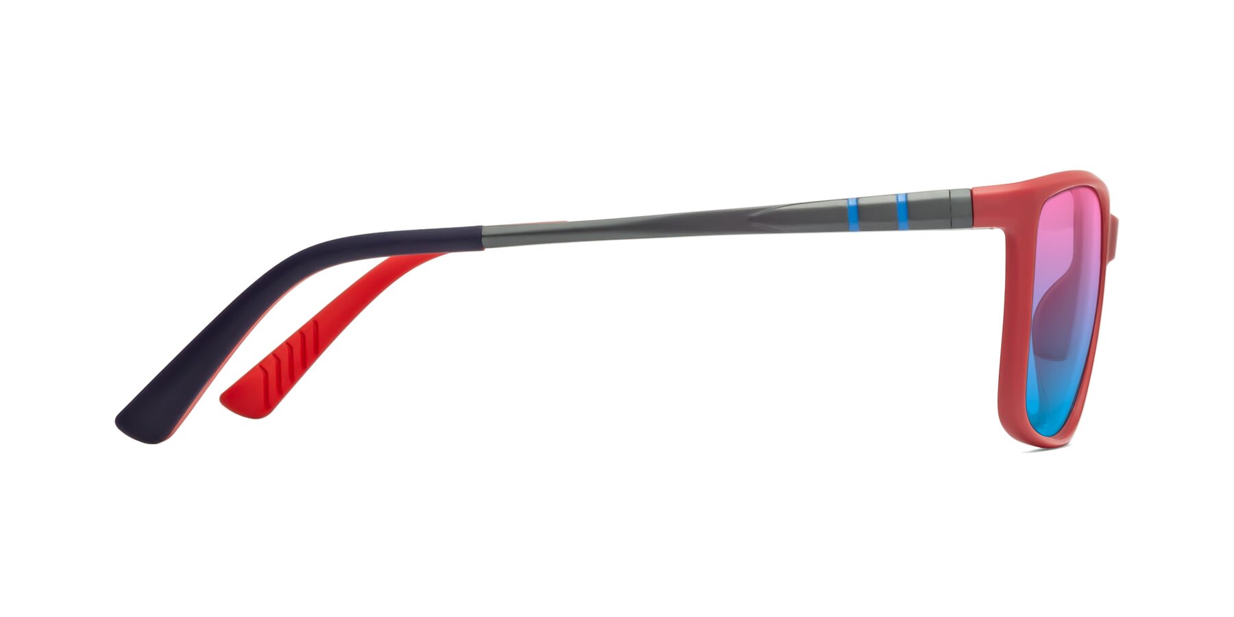 Side of 9004 in Red with Pink / Blue Gradient Lenses